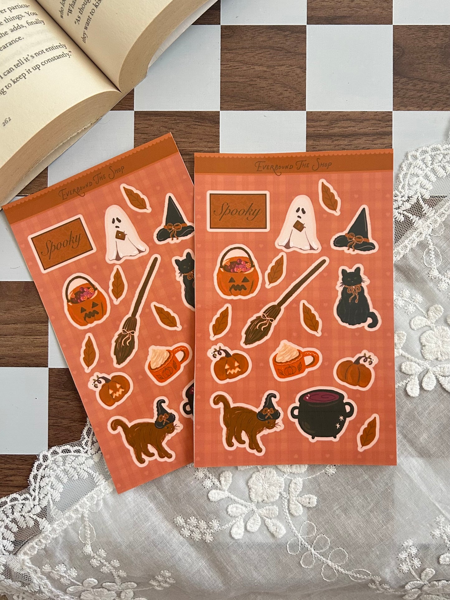 Halloween Cat Sticker Sheet