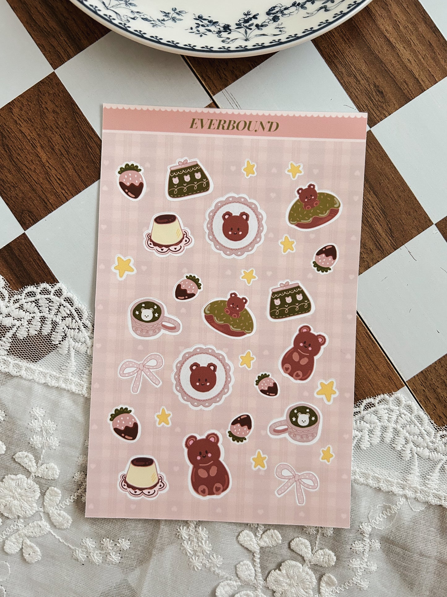 Matcha & Teddy Bears Sticker Sheet