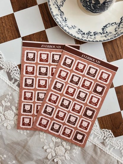 Days of the Week Teddy Bear Sticker Sheet