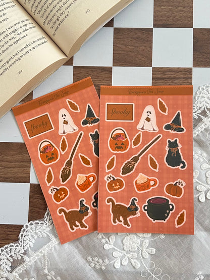 Halloween Cat Sticker Sheet