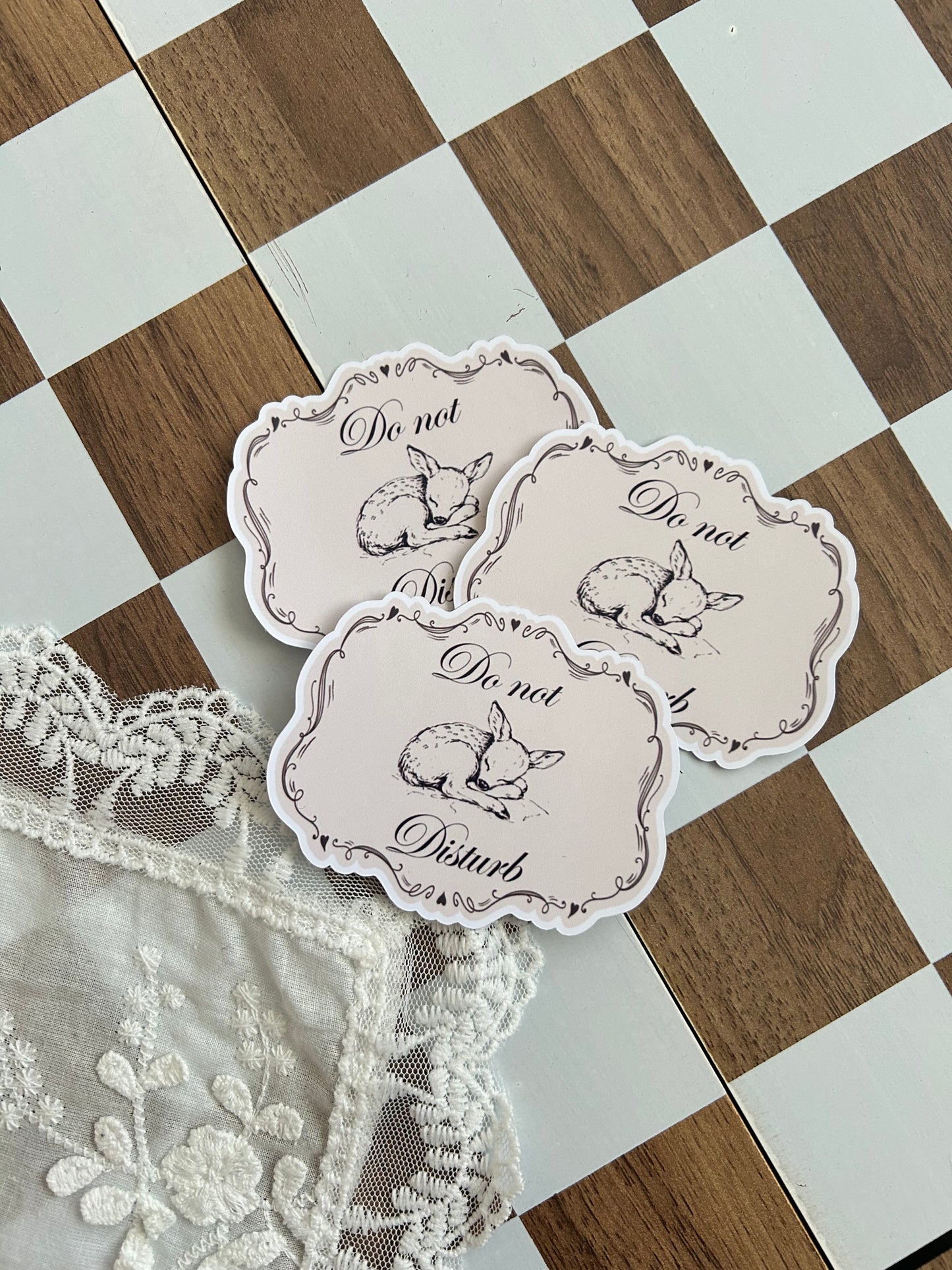 Do Not Disturb Fawn Sticker