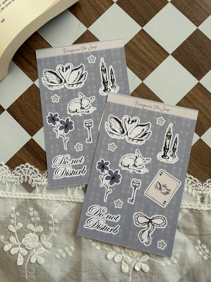 Vintage Swan Sticker Sheet