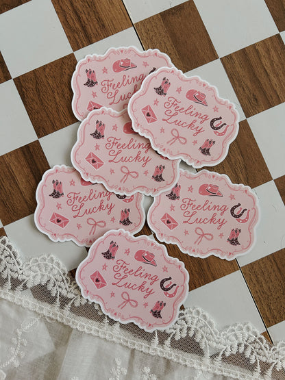 Feeling Lucky Cowgirl Sticker