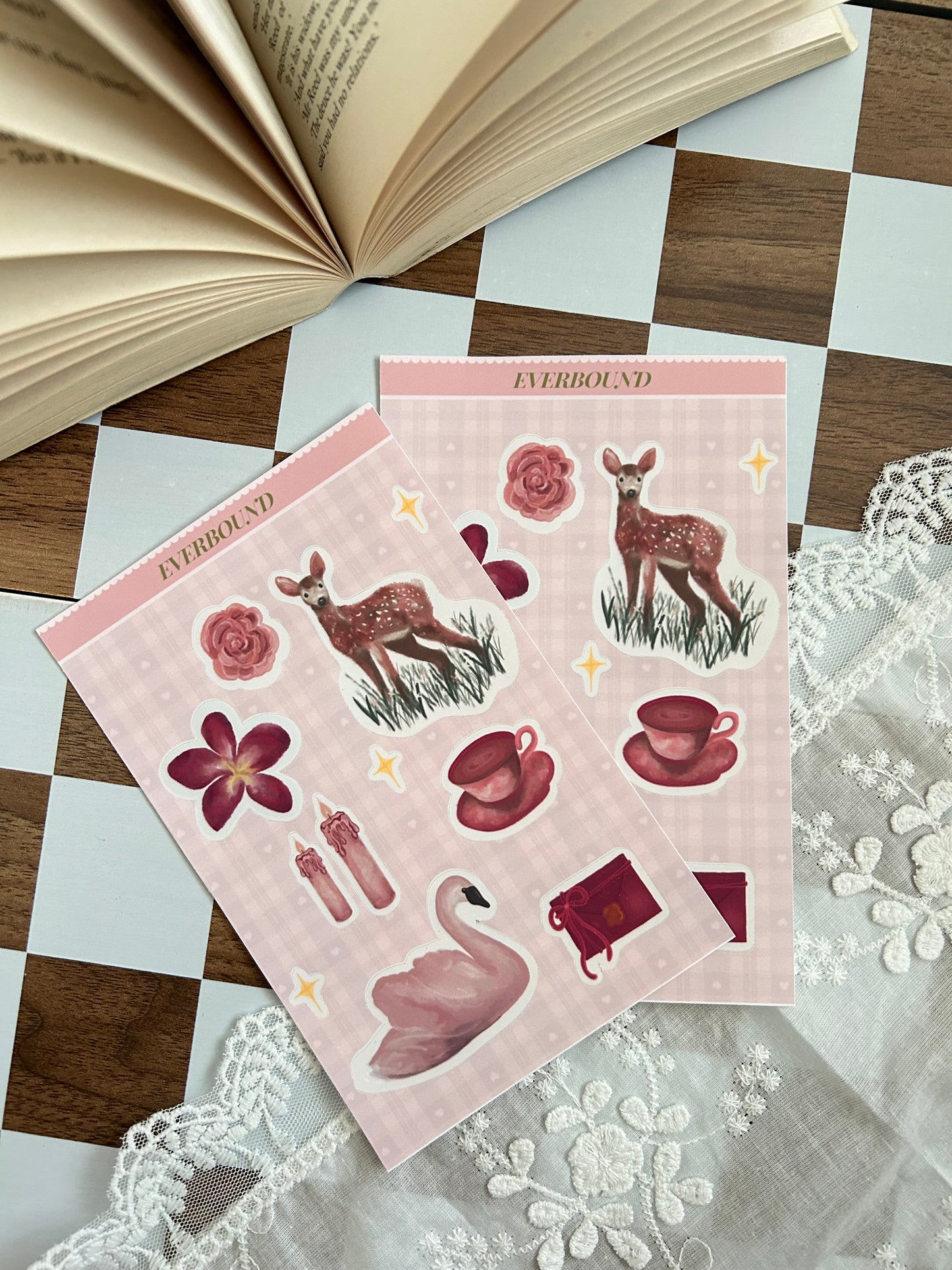 Swan & Deer Friends Sticker Sheet