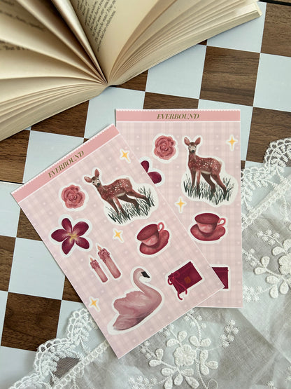 Swan & Deer Friends Sticker Sheet