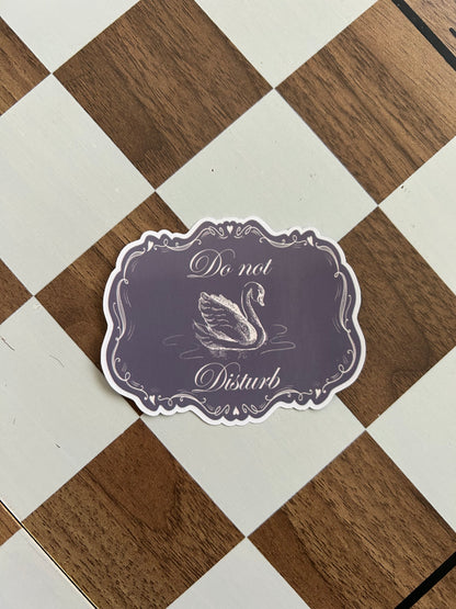 Do Not Disturb Swan Sticker