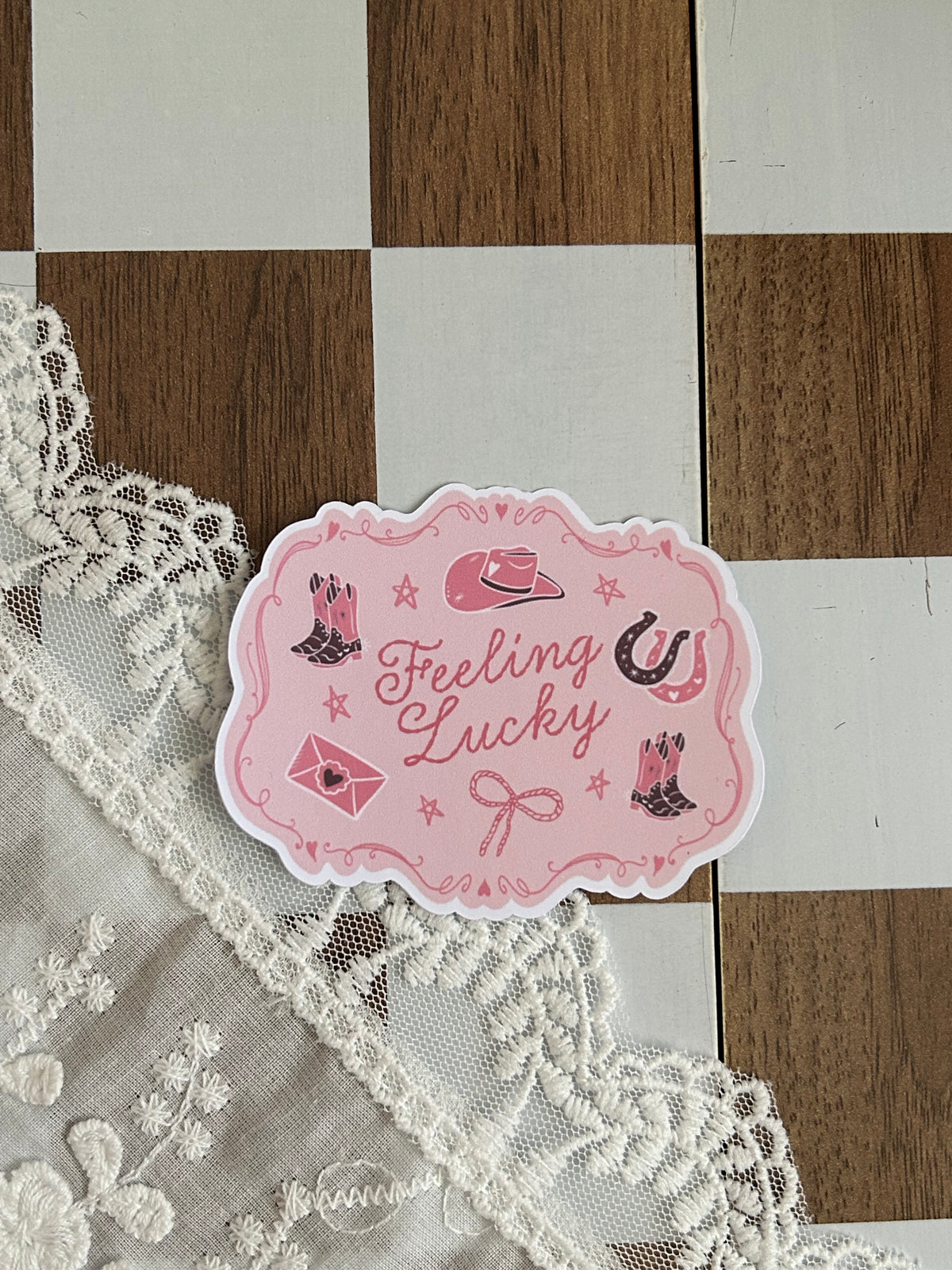 Feeling Lucky Cowgirl Sticker