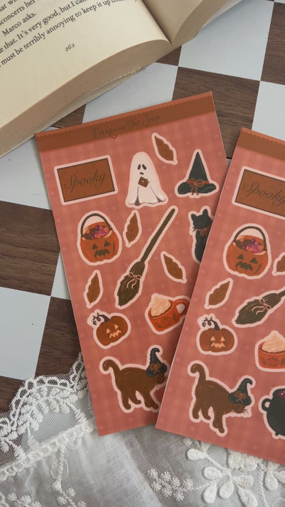 Halloween Cat Sticker Sheet